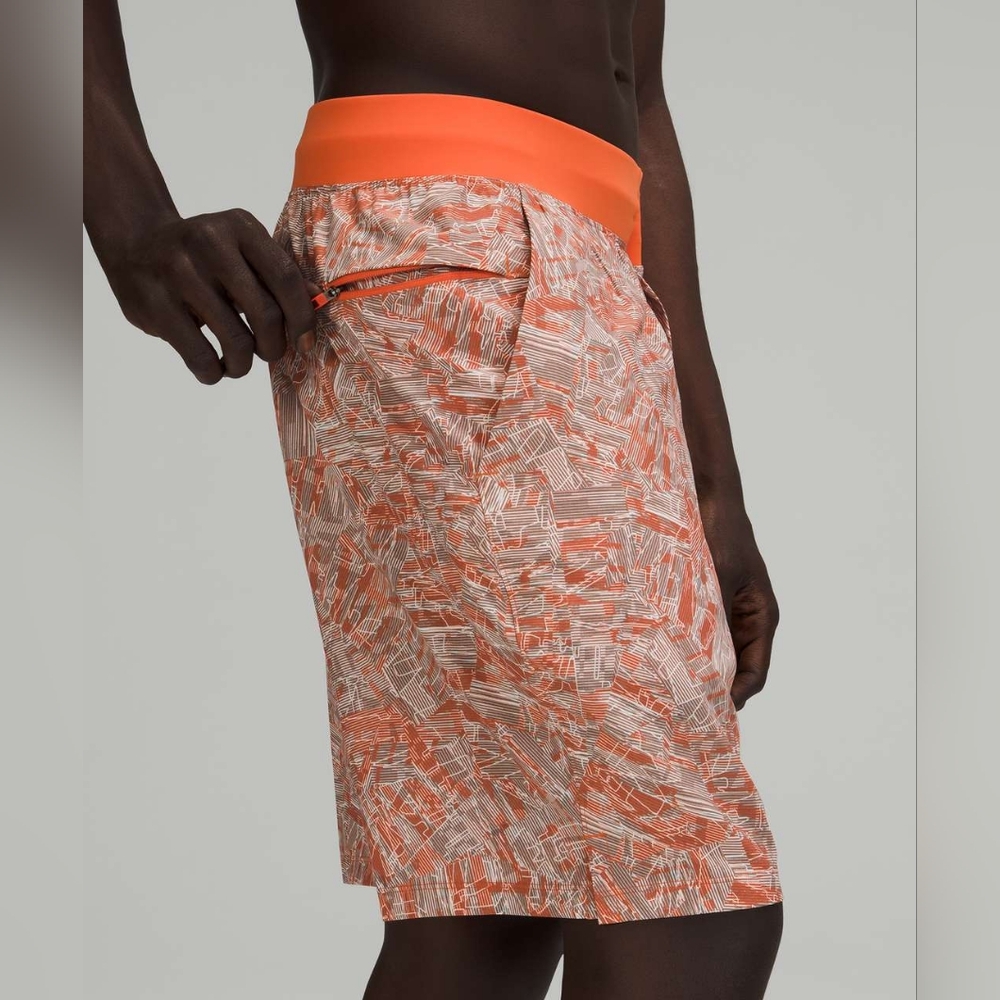 Lululemon T.H.E. Short 9" Linerless Parallel Divide Warm Coral Multi Size Medium